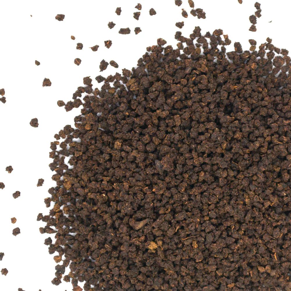 CTC black tea granules brewed strong for karak and milk tea service in Dubai